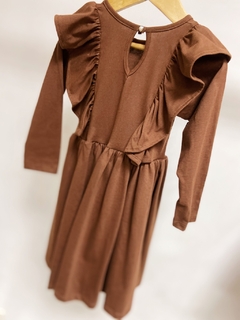 Pronta entrega - Vestido babados kids manga longa