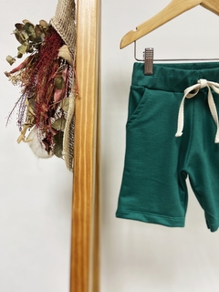 pronta entrega - Bermuda Jogger kids moletinho verde - You Boy Kids