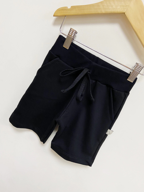Pronta entrega - Bermuda Jogger kids moletinho preto