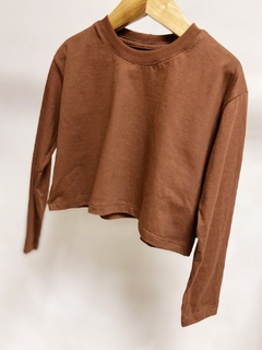 Pronta entrega - Cropped manga longa kids na internet