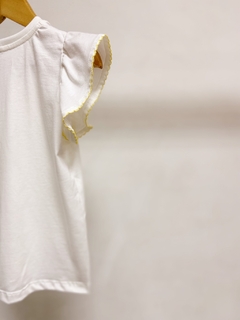 Pronta entrega - blusa babado off picueta yellow