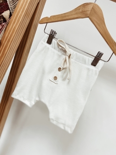 Pronta Entrega - Bermuda saruel baby com botões canelado Off - You Boy Kids