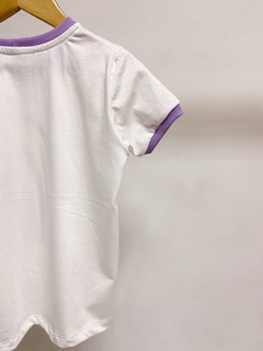 Imagem do Pronta entrega - Camiseta kids manga curta off rainbow friso lilac