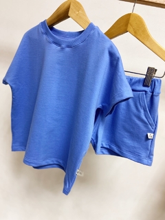 pronta entrega - Conjunto kids over moletinho blue na internet