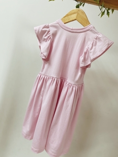 Imagem do Pronta entrega - Vestido Mullet manga babado rosa claro