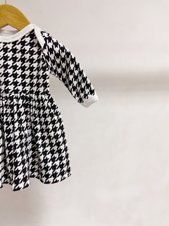 Pronta entrega - Body Vestido manga longa xadrez - comprar online