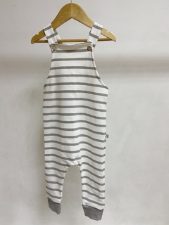 Pronta entrega - jardineira longa kids cinza pedra - comprar online