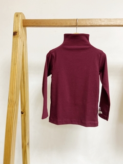 Pronta entrega - Blusa gola alta kids canelada vinho