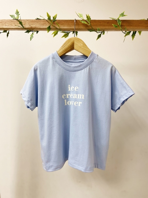Pronta entrega - Camiseta Over ICE CREAM LOVER Aqua