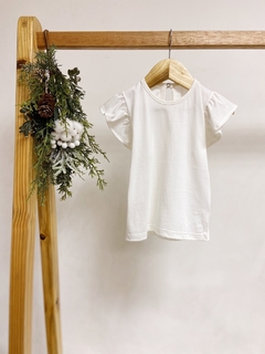 Pronta entrega - Blusa babado botão pérola off - You Boy Kids