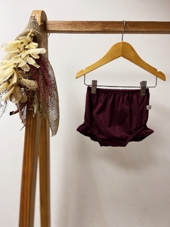 Pronta entrega - Bloomer liso com babado vinho - comprar online