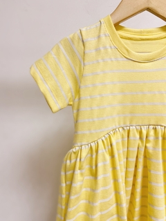 Imagem do Pronta entrega - Vestido Mullet manga curta yellow Stripes