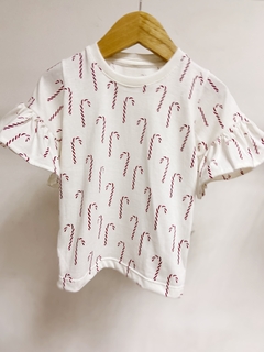 Pronta entrega - blusa manga curta com babado bengalinhas