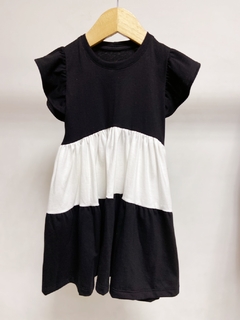 Pronta entrega - Vestido Mullet two Colors preto/off - You Boy Kids