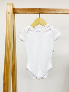 PRONTA ENTREGA - Body manga curta Liso basics Branco