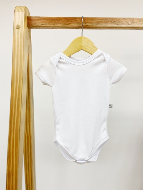 PRONTA ENTREGA - Body manga curta Liso basics Branco