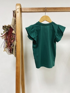 Pronta entrega - Blusa manga babado kids liso basics verde - You Boy Kids