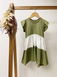 Pronta entrega - Vestido Mullet manga babado two colors na internet