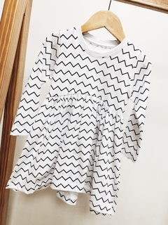 Pronta Entrega - Vestido Mullet manga longa zig-zag - comprar online