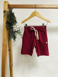 Pronta entrega - Bermuda jogger moletinho Marsala - comprar online
