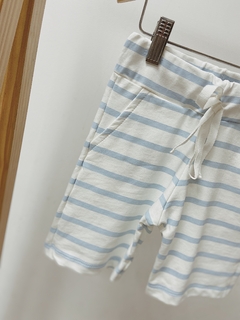 Pronta entrega - Bermuda Jogger kids listra Aqua na internet