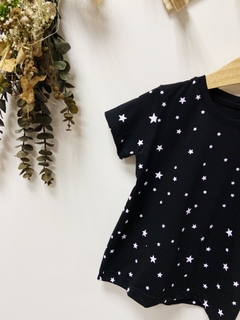 Pronta entrega - Camiseta baby manga curta Estrelinhas