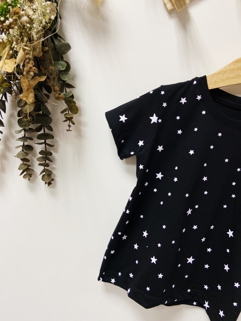 Pronta entrega - Camiseta baby manga curta Estrelinhas