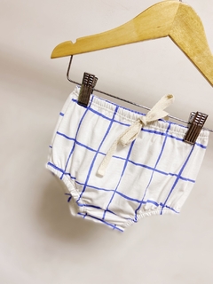 Pronta entrega - Bloomer blue grid