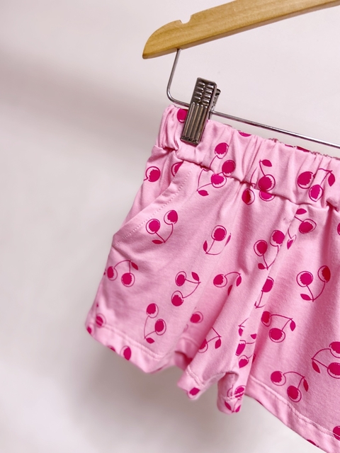 Pronta entrega - shorts bolso lateral cherry