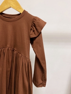 Pronta entrega - Vestido Mullet kids manga longa com babado - loja online