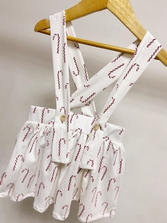 Pronta entrega - Salopete alça kids bengalinhas Marsala