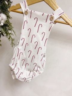 Pronta entrega - Romper baby com botões bengalinhas marsala