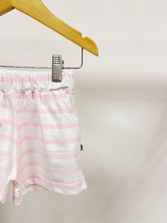 Pronta entrega - shorts bolso lateral listrado rosa - You Boy Kids