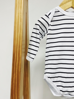 Pronta entrega - Body manga longa estampado listras - You Boy Kids