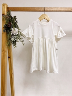Pronta entrega - Vestido Mullet manga curta babado off