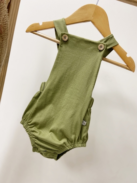 Pronta entrega - Romper baby liso oliva