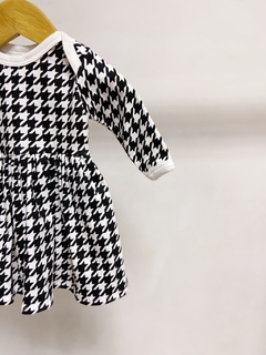 Pronta entrega - Body Vestido manga longa xadrez - You Boy Kids