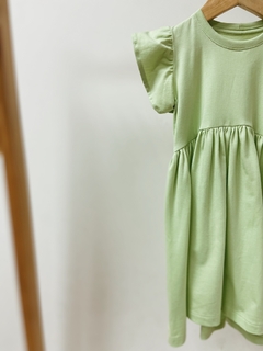 Pronta entrega - Vestido Mullet manga babado verde fabula na internet