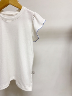 Pronta entrega - blusa babado off picueta blue na internet