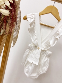 Pronta entrega - Romper baby babado liso off - loja online