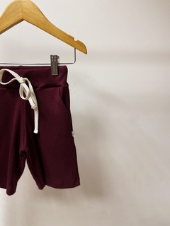 Pronta entrega - Bermuda Jogger canelado vinho na internet