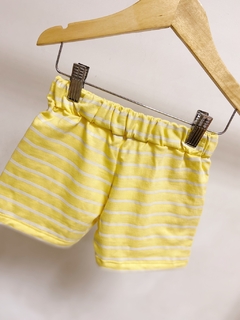 Pronta entrega - shorts bolso lateral yellow Stripes - loja online