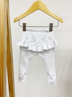 Pronta entrega - calça Baby Harém Babado atrás liso basics Branco - comprar online