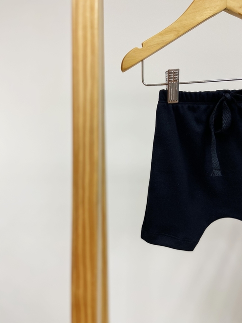 Pronta entrega - Bermuda baby harem liso basics preta