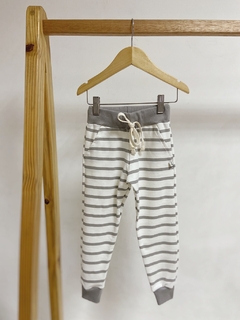 Pronta entrega - Calça Jogger kids moletinho listra cinza pedra - You Boy Kids