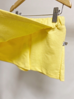 Pronta entrega - Shorts saia kids moletinho yellow na internet