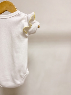 Pronta entrega - Body manga curta off babado picueta yellow - loja online