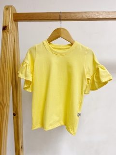 Pronta entrega - Blusa Kids manga curta com babado