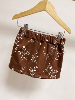 Pronta entrega - Shorts saia moletinho arabesco