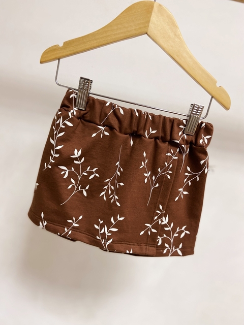 Pronta entrega - Shorts saia moletinho arabesco